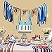 Sllyfo 1st Birthday Decorations,Baby Boy's First Birthday Banner,Burlap Highchair Banner for 1st Birthday boy Decorations