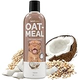Bark2Basics Oatmeal Dog Shampoo, 16 oz - Natural Colloidal Oatmeal, Natural Ingredients, Calms Dry Itchy Irritated Skin, Moisturizes and Soothes the Skin and Coat, Professional Grade