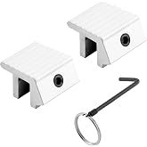 Prime-Line U 9812 Aluminum Sliding Window Lock, White, 2 Pack | Tamper Resistant, Fits 1/4 inch Track