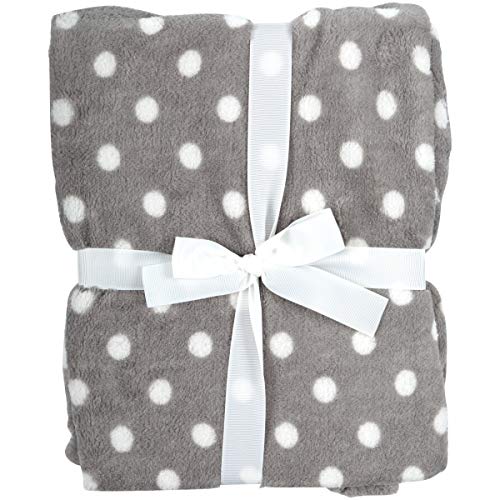 Little Starter Plush Toddler Blanket, Grey Dot Pricepulse