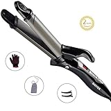Baiyea Hair Straightener Professional Flat Iron Curling Wand 2 In 1 Anti-Static Ceramic Technology Straightens Curls Dual Voltage Adjustable Temp LCD Display for All Hair Type