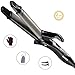 Baiyea Hair Straightener Professional Flat Iron Curling Wand 2 In 1 Anti-Static Ceramic Technology Straightens Curls Dual Voltage Adjustable Temp LCD Display for All Hair Type