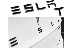 NANAHOLY Upgraded 2025 Metal Model Y Full Emblem Replacement - Compatible with Tesla Accessories 2024 2023 Model 3, S, X - Letters Emblem - Matte Black