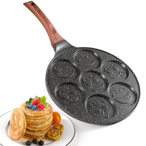 7 Cavidades Sartén para Tortitas con Caritas Sonrientes