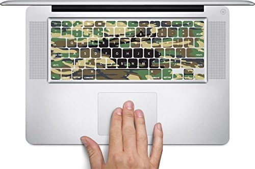 Elk Deer Black on Camo Camouflage Keyboard Decals by Moonlight Printing for 11 inch MacBook Air