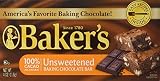 Baker's Unsweetened Baking Chocolate Bar, 4 Oz (Pack of 4)