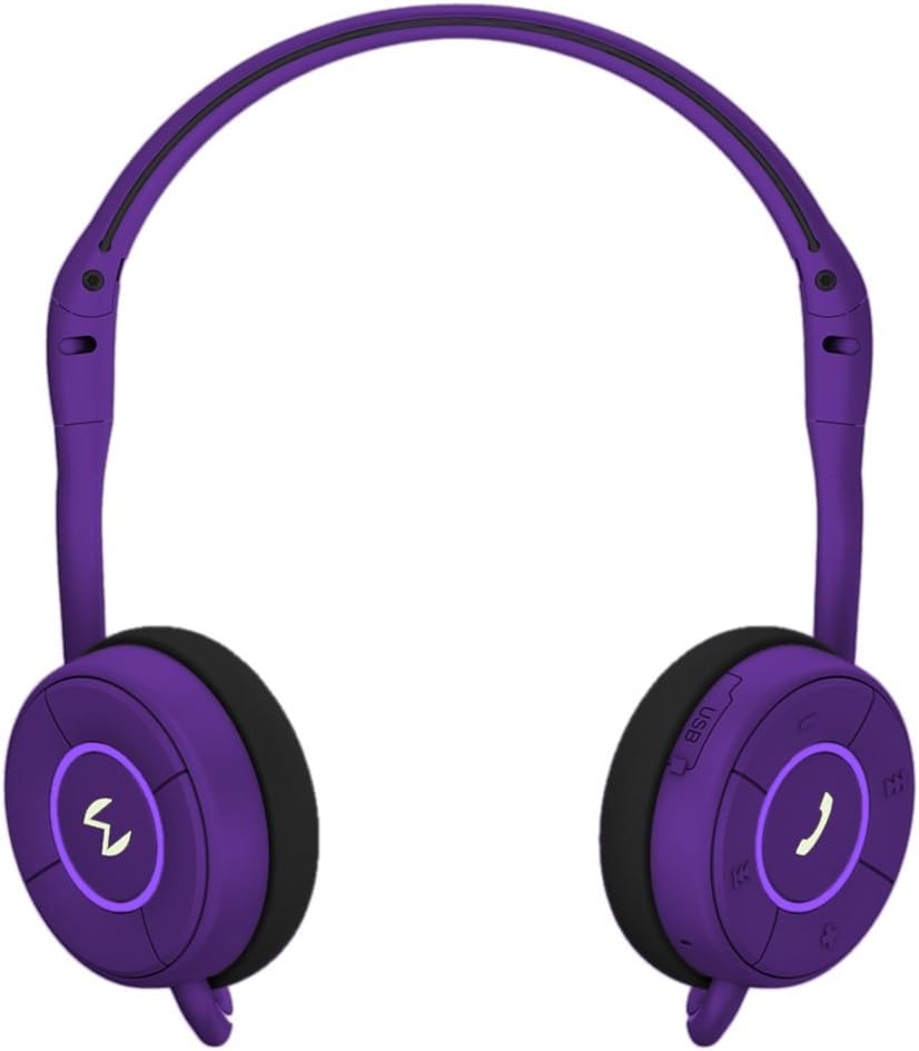 Moudio M100 Wireless Stereo Bluetooth Smart Headphones, Activity Calorie Tracker, Fitness Monitor, Sports Headset,noise reduction & Hands-Free voice calls With Android and IOS APP-Purple