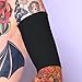 Tat2X Ink Armor Premium Half Arm Tattoo Cover Up Sleeve - No Slip Gripper - U.S. Made - Black - ML (single half arm sleeve)