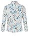 JJ Perfection Women's Floral Texture Woven Ruched Sleeve Open-Front Blazer