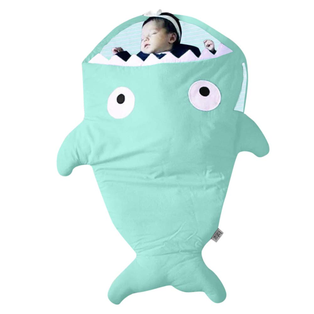 Infant Boys Girls Shark Shape Sleeping Bag Swaddle Anti-Kick Sleeping Swaddle