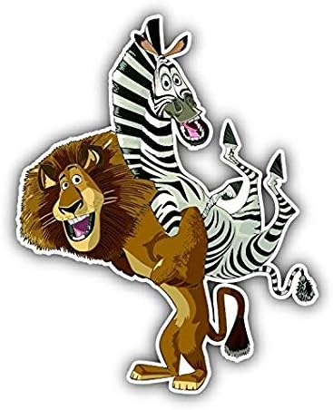 Madagascar Alex Lion Cartoon - 5 Inch Sticker Graphic - Auto Wall Laptop Cell phone Bumper Window Decal Sticker