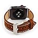 Apple Watch Band, 38mm Cowhide Genuine Leather iwatch Strap Replacement Band with Stainless Metal Clasp for Apple Watch Series 3 Series 2 Series 1 Sport and Edition Brown