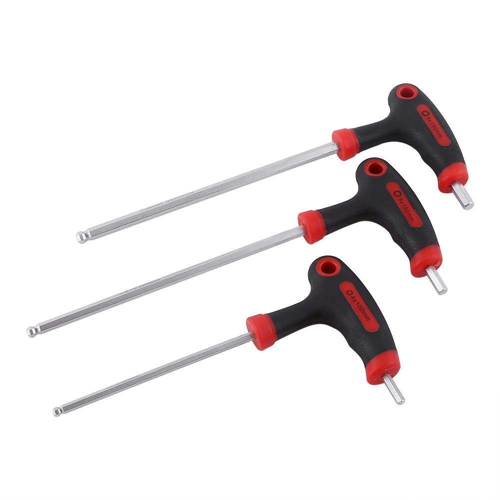 VBESTLIFE 1Set Hex Key,Hex Wrench Set with Holder T-Handle Hex Driver Multi-Functional Tool Key Wrenches Ride