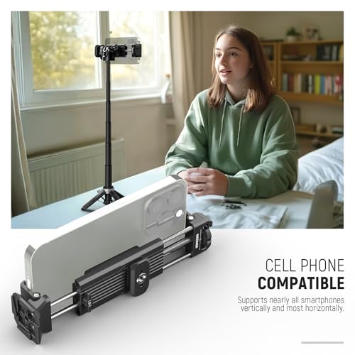 NEEWER Tablet Metal Holder for iPad Tripod Mount Adapter with Cold Shoe, Arca Type Base, NATO Interface, 1/4" Screw for iPad Mini Air Pro Surface Pro (7.9" to 12.9"), Universal Tablet Clamp, PA100
