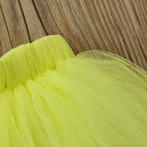 Sunward 2018 Newborn Baby Infant Photography Props for Baby Girls - Headdress Flower+Bowknot Tutu Clothes (Yellow) - Thumbnail 2