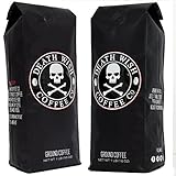 Death Wish Ground Coffee Bundle Deal, The World's Strongest Coffee, Fair Trade and USDA Certified Organic - 2 lb (Misc.)