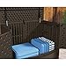 Suncast 195 Gallon Resin Outdoor Patio Storage Box with Top Lid, Java