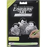 ROYAL BRUSH Silver Foil Engraving Penguin Chicks Art Mini Kit, 5