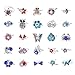 IMIXLOT 20Pcs Women Adjustable Animal Crystal RingsSilver Cute Cos tume Ring Set for Party Gift
