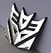 Transforming Auto Robot Decepticon Auto Emblem - [Chrome Finish][3 1/2'' Tall]