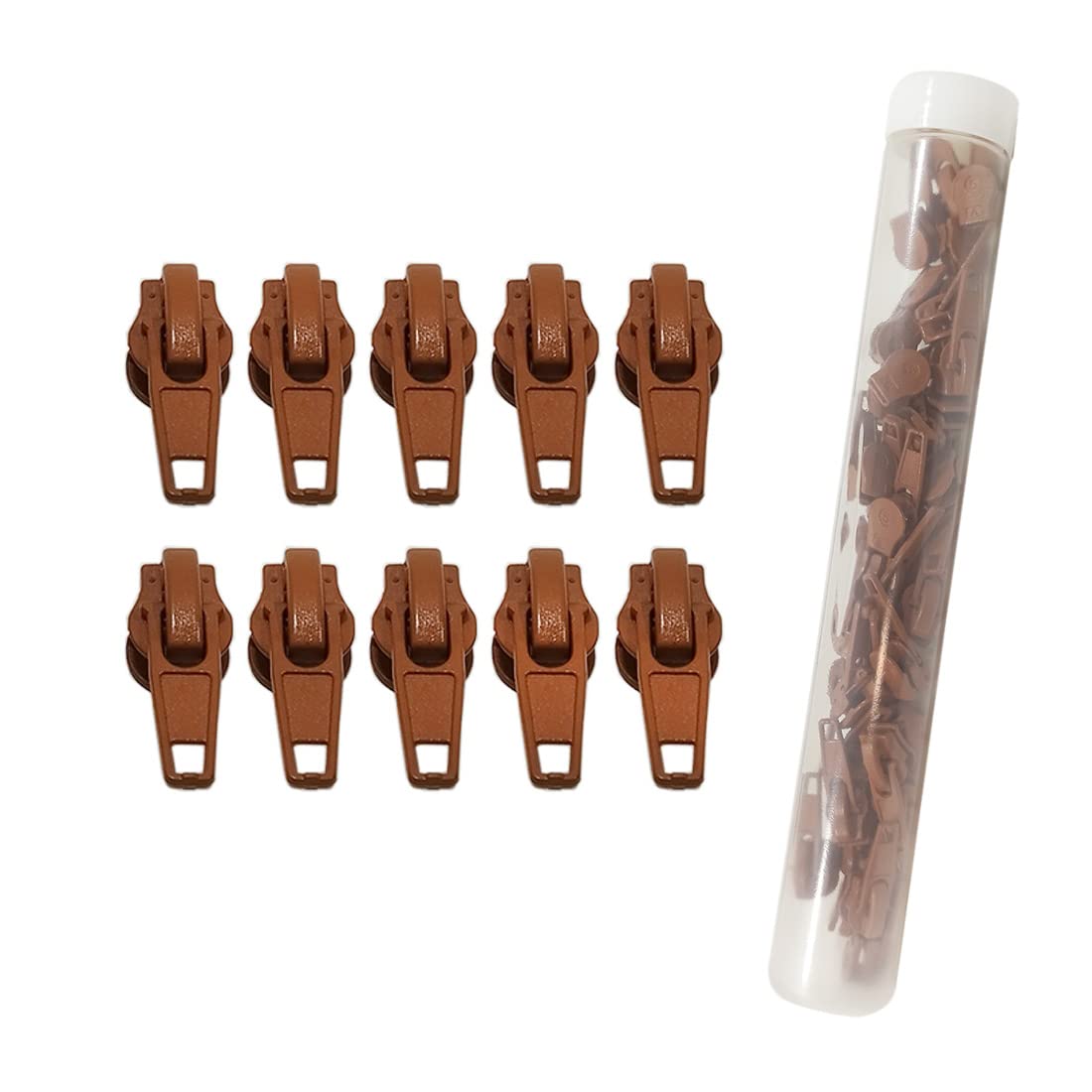 50pcs automatic metal sliders, for zip 50/tube, zip slider #5, zip closure, for repairing or mounting a zipper, slider (tiles 431, 50 sliders)