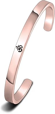 Ensianth Braccialetto Per Yoga E Meditazione Con Simbolo Di Om Idea Regalo E Acciaio Inossidabile Colore Yoga Bracelet Rose Gold Cod Na Amazon It Gioielli