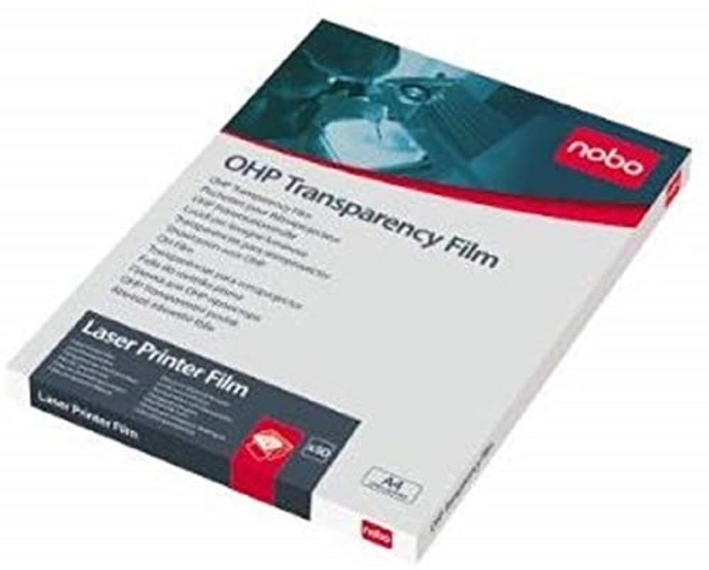 Nobo Overhead Projector Laser Printer Film A4 - Pack of 50