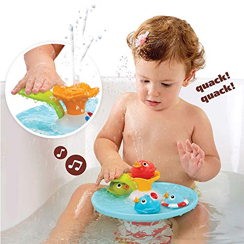 Yookidoo Bath Toy - Musical Duck Race with Auto Fountain, Water Pump, and 4 Racing Ducks - Thumbnail 4