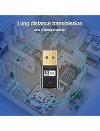 Adaptador USB WiFi Viden 600 Mbps WiFi Dongle Mini Dual Band 2.4G 5G Wireless Network Adapter Support for PC Desktop Laptop, Compatible con Windows 10 8 7 Vista XP, Mac OS X 10.6-10.14, Linux