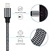 Cablex 3pcs 6ft Nylon Braided Charging Cable Cord 8-Pin Lightning to USB Cable Charger Compatible with iPhone 7/ 7 Plus/6/6s/6 plus/6s plus, iPhone 5/5s/5c,iPad, iPod and More(Black&Charcoal)