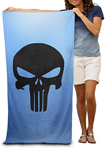 JML93 Custom The Punisher Skull Quick Dry Fiber Reactive Beach Towel