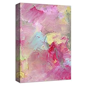 Canvas Wall Art Abstract Ink Collage Design Painting Artwork for Home Prints Framed - 12x18 inches