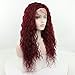 Candice Hair Synthetic Wig Lace Front Wigs Long Loose Curly with Baby Hair Natural Hairline Heat Resistant Fiber Lace Wigs Swiss Natural Wine Red Wig For Black Women 180% Density 24 Inch 118 …