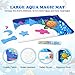 Hierceson Aqua Drawing Mat for Kids, Doodle Pad Educational Gifts Developmental Toys Coloring Water Magic Mats Scribble Board Pad Painting Markers for Baby Toddler with Pens