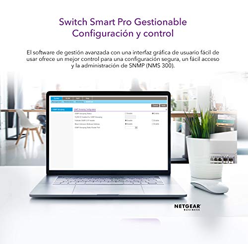 Netgear-GS108T-Switch-de-red-Gigabit-Ethernet-Smart-Pro-con-8-puertos-con-gestion-en-la-nube