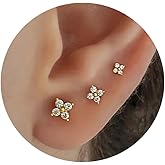 20G/18G/16G Flat Back Earrings Tiny Nose Stud, Cartilage Earring Threadless Tragus Helix Stud Conch Piercing Jewelry