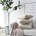Home Brilliant Linen Pillow Covers 18x18 Set of 2 Burlap Decorative Beige Throw Pillows Cover for Couch Living Room, 18 x 18 inches, Light Linen