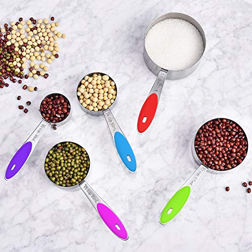 image for Measuring Cups & Spoons Set of 16 - Wildone Premium Stainless Steel Me