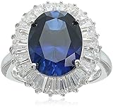 Platinum Plated Sterling Silver Oval Created