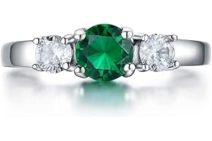 AILAAILA Classic Birthstone Rings for Girls Women Size 1-10 Cubic Zirconia Stainless Steel Birthday Mother's Ring Daughter Gifts Dainty Ring Jewelry