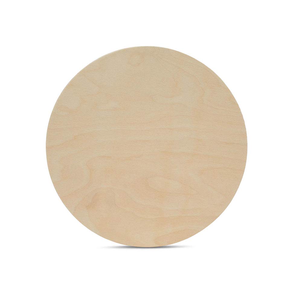 10 Inch Wooden Circle Plaques 1/2 Inch Thick, Package of 3, Unfinished Baltic Birch Wood by Woodpeckers