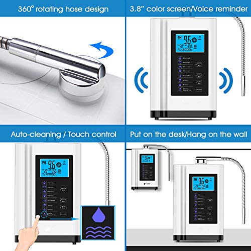Barbella Water Ionizer & Purifier Machine PH 3.5-10.5 Alkaline Acid / 7 Water Settings Up to / 500mV ORP/ 6000 Liters Per Filter/Auto-Cleaning-Better Water Better Life[US Warehouse Delivery] - Thumbnail 7