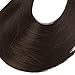 Long U Part Wig Dark Brown Hair Extensions Clip in 24 Inch Straight Synthetic Full Head Hair Pieces for Women SARLA