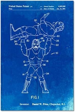Hulk Hogan Wrestling Action Figure Patent Canvas