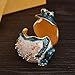 MICG Handmade Blue Fat Frog Trinket Box Wedding Ring Holder Animal Figurine Collectible Table Centerpiece Christmas Gift for Girl