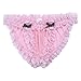 FEESHOW Men's Bowknot Sissy Maid Floral Lace Bikini Briefs Low Waist Panties Underwear Pink Medium (Waist 28.0-53.5