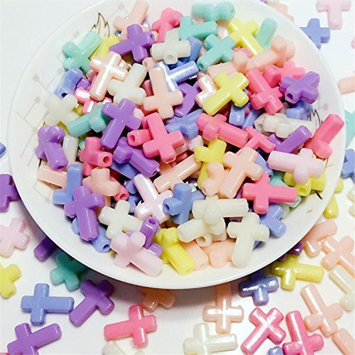 Acrylic Cross Beads, 0.63\