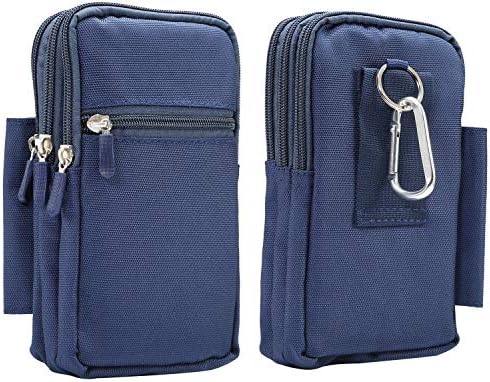 スマホポーチ カラビナ付き ウエストバッグ 7 0インチスマホ対応 ウエストポーチ 小型 メンズ 登山用ポーチ スマホメンズポーチ 携帯ベルトポーチ ベルトループ 付き 防水 小物入れ ランニングジョギンポーチ