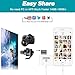 CF Card Reader, Lightning SD/TF/CF Card Adapter, Trail Game Camera Viewer for iPhone X/8 Plus/8/7 Plus/7/6s Plus/6s/6 Plus/iPad Mini/Air, Support iOS 11.3 and Before, No App Required, Plug and Play