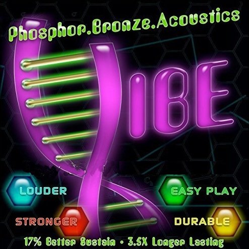 Vibe Acoustic Guitar String Set, Phosphor Bronze
